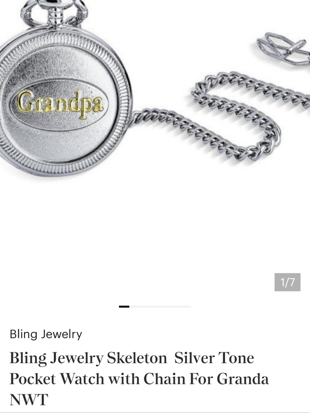 Grandfather Watch Skeleton Gold Plated - Picture 2 of 3